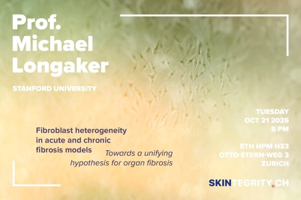 Lecture announcement for guest lecture Prof. Mike Longaker